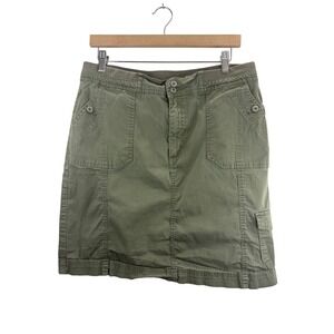 Riders by Lee Olive Green Skirt Size 14 Womens Mid‎ Rise Cargo Pockets Casual
